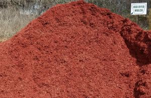 1 Yard Red Dyed Mulch - Acors Topsoil and Mulch